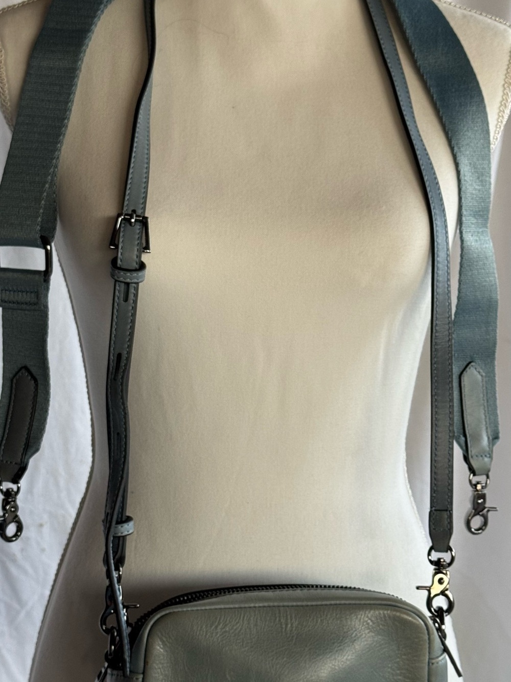 Botkier Olive Green Leather Crossbody with Adjustable Straps